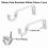 (White) Metal Curtain Pole Bracket 28mm 2pcs 3