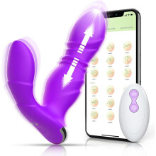 App-gesteuerter Stoßmassager, Fernbedienung, 9 Vibrationsmodi für Paare