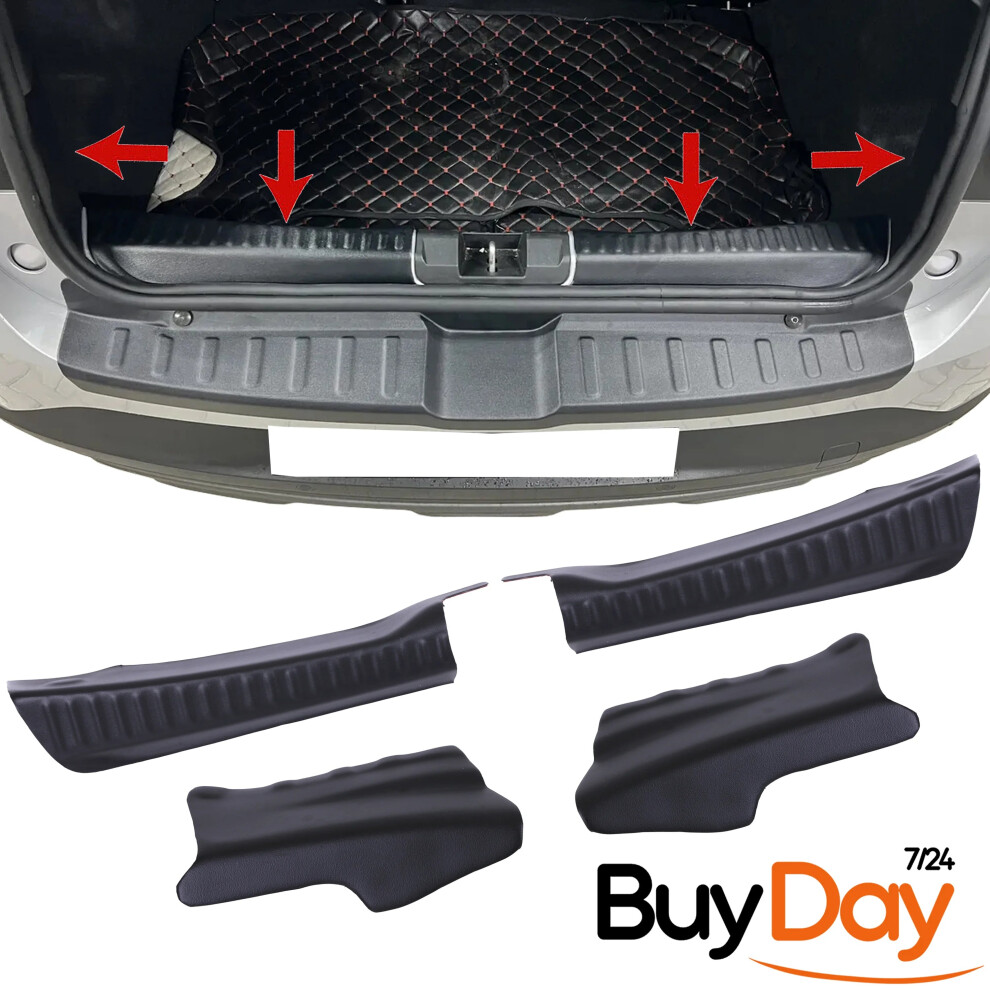 4 Pieces Door Sill Protector Abs For Dacia Sandero 21-On Black 769152632346