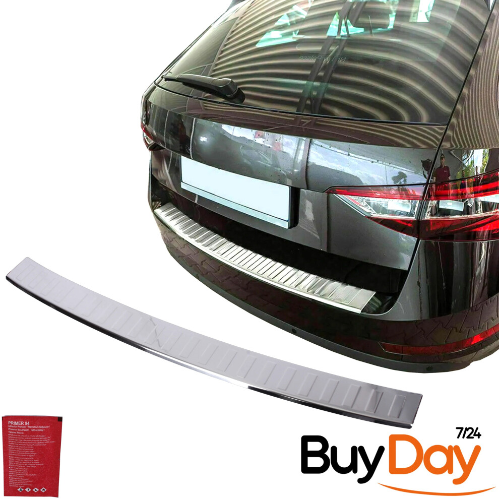 Rear Bumper Protector Sill Cover Stainless Steel For Skoda Superb Kombi Estate Models 15-On 769152632360