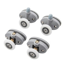 Shower Door Roller Wheels Replacement Set Plastic Pulleys Sliding Mechanism for Bathroom Cabin Door Maintenance And Repair