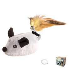 Auto Escaping Pet Toy With Chirping Noise Maker Durable-Gray