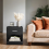 VASAGLE (Black) Bedside Table, Side Table with Drawer, Handle, Open Compartment, Classic 1