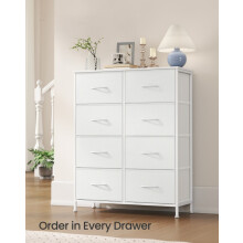 (Cloud White, Snow White) Chest of Drawers for Bedroom, Closet