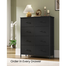(Black) Chest of Drawers for Bedroom, Closet