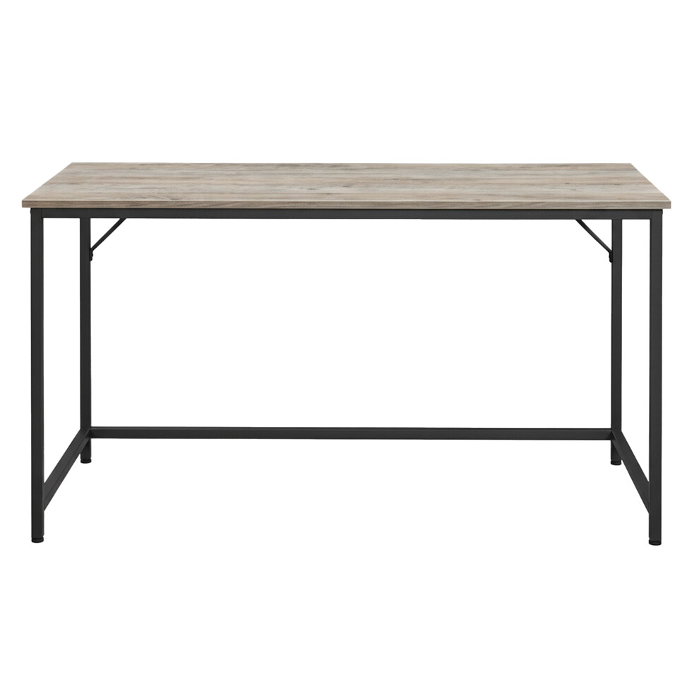 Vasagle (Heather Greige,Ink ) Computer Desk, Office Desk, 135 X 60 X 76 Cm, For Study, Bedroom, Living Room Black