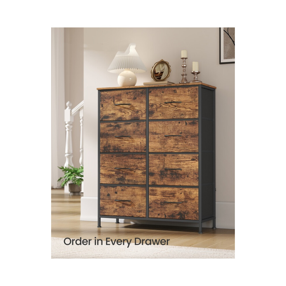 Songmics (Brown??Black) Chest Of Drawers For Bedroom, Closet