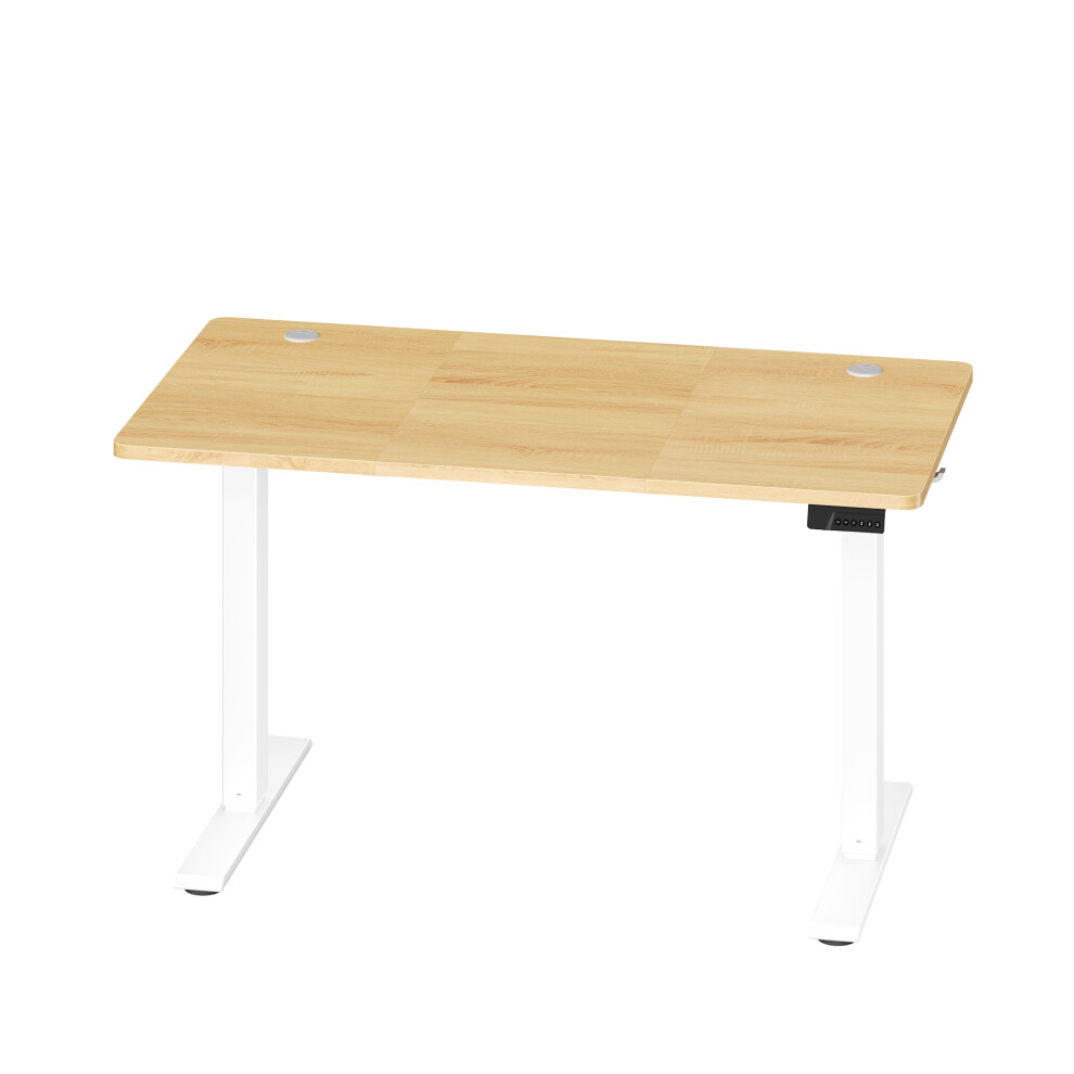 Vasagle (Golden Oak) Height Adjustable Desk, Electric Standing Desk, 4 Memory Heights, Sedentary Reminder, 120 X 60 Cm