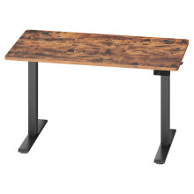 (Rustic Brown) Height Adjustable Desk, Electric Standing Desk, 4 Memory Heights, Sedentary Reminder, 120 x 60 cm