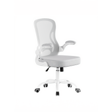 (Dove Grey) Ergonomic Mesh Office Chair with Lumbar Support, Rocking Function and Flip-Up Armrests