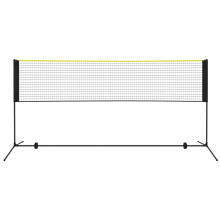 (Black and Yellow) 13ft Wide Badminton Net, Height Adjustable Volleyball Net, Foldable Pickleball Net for Junior Tennis, Kids, Indoor Outdoor Court