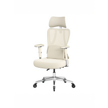 (Camel Brown, Cloud White) Office Gaming Chair, Height Adjustable Desk Chair with Lumbar Support, 150 kg Load