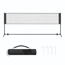 (Black) 13ft Wide Badminton Net, Height Adjustable Volleyball Net, Foldable Pickleball Net for Junior Tennis, Kids, Indoor Outdoor Court