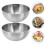 Conjunto de 2 tigelas para salada em aço inoxidável 1