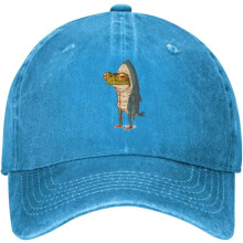 Froskhai Vintage vasket denim justerbar baseballcaps