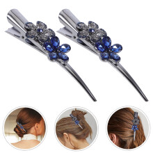 Fermagli per capelli da donna in lega, due pezzi, con strass.