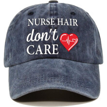 Nurse Hair Don't Care Blå baseballcaps – Justerbar,