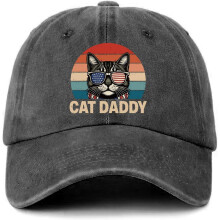 Funny Cat Daddy Baseballkasket – Justerbar bomuldshue