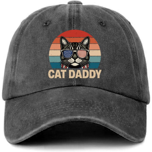 Αστείο Καπέλο Μπέιζμπολ Cat Daddy – Ρυθμιζόμενο Βαμβακερό Καπέλο