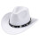 Καπέλο Unisex Western Cowboy με Μεταλλική Λεπτομέρεια Λευκό 1