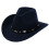Καπέλο Unisex Western Cowboy με Μεταλλική Λεπτομέρεια σε Μπλε Σκούρο Μπλε 1