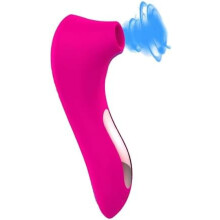 Wasserdichter Stabmassager im Rosen-Design mit 10 Saug- und Vibrationsmodi
