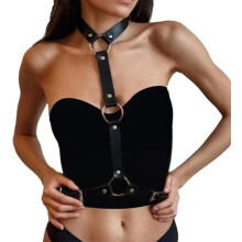Verstellbares Kostümaccessoire aus PU-Leder mit Harness-Verschluss für Festival- und Party-Styling