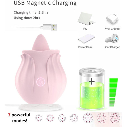 Rose Style Full-Body Personal Massager with Soft Pulse & Vibration Modes 1