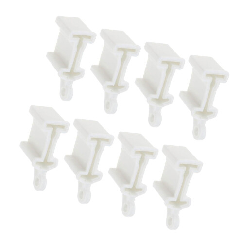 8Pcs Universal Plastic Curtain Rod Stoppers Curtain Track