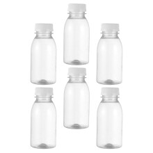 Reusable Juice Bottle Milk Bottles Transparent 6pcs