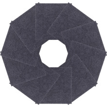 10Pcs Peel and Stick Polyester Floor Tiles Dark Grey for Home Use
