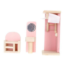 Wooden Miniature Furniture Bathroom Decor Assorted Color Durable