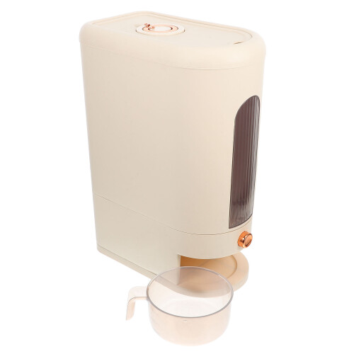 Beige PP Kitchen Storage Container for Rice Flour Nuts and Snacks