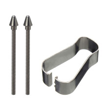 Touch Pen Nib Tip Remove Tool Replacement-2 nibs 2 clips Metal