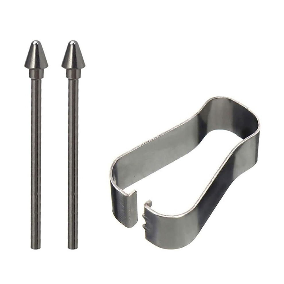 Touch Pen Nib Tip Remove Tool Replacement-2 nibs 2 clips Metal
