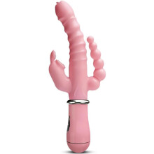 Masajeador personal impermeable de doble acción con 10 frecuencias de vibración.
