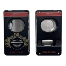 Professional V-Cut Cigar Cutter, Zinc Alloy Guillotine with Stainless Steel Blade for Cigars, Heavy Duty Gift for Men Black