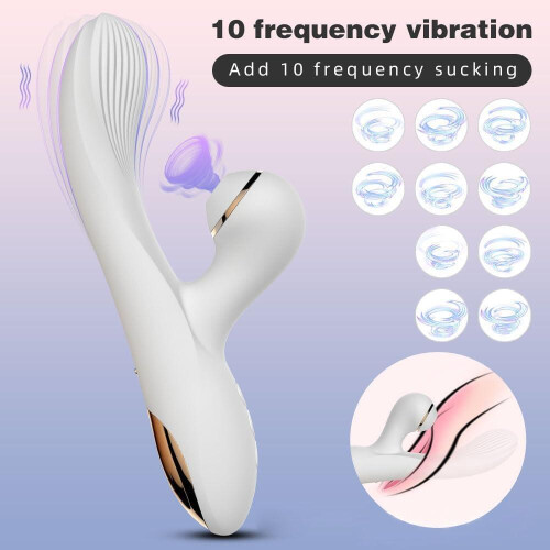Rechargeable Personal Massager with 10 Suction & Vibration Modes for Couples 1