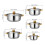 5Pcs Steel Pot Set Nonstick Stainless Cookware for Home Kitchen Use 2