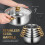 5Pcs Steel Pot Set Nonstick Stainless Cookware for Home Kitchen Use 4