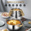 5Pcs Steel Pot Set Nonstick Stainless Cookware for Home Kitchen Use 5