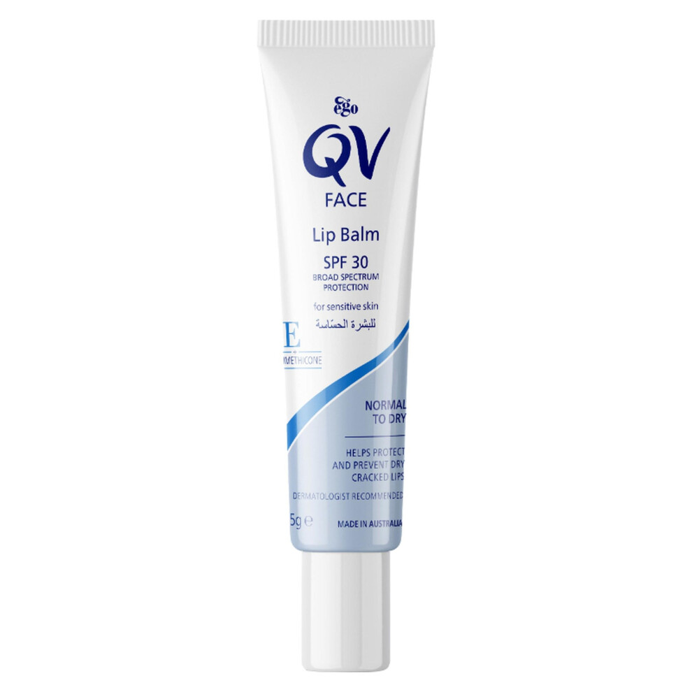 Ego QV Lip Balm With SPF30 For Chapped Lips 15g | Moisturizer For Dry & Cracked Lips | UV Protection