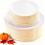 100-pack vita plasttallrikar med guldkant – 50Dinner 5