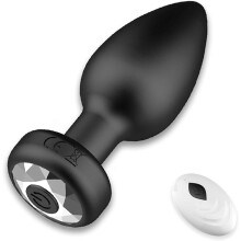 Masaj cu dop din silicon cu telecomandă, 10 moduri de vibrație, design impermeabil