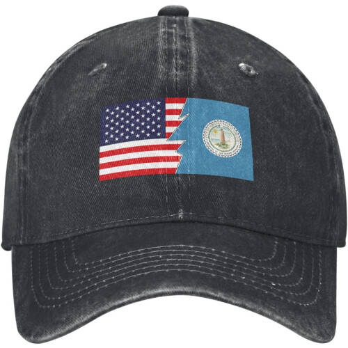 Καπέλο μπέιζμπολ Virginia Beach Flag – Ρυθμιζόμενο βαμβακερό καπέλο μπέιζμπολ με στάμπα 1