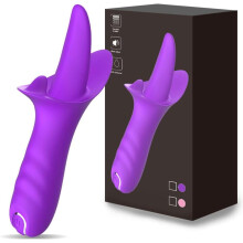Wiederaufladbarer Doppelzungen-Massager, wasserdicht, leise, mit mehreren Modi, persönliches Entspannungsgerät