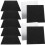 Peel And Stick Floor Tile Decals Black Polyester 10pcs 1