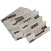 10Pcs PVC Marble Pattern Wall Stickers Waterproof Self Adhesive Tiles