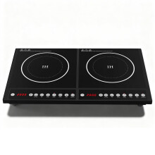 Black Double Burner Induction Cooktop Fast Heating Portable Stove