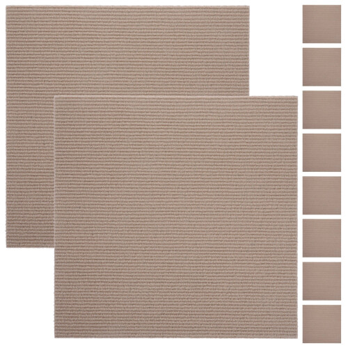 Raindrops Peel And Stick Tiles For Floor Polyester Khaki 10pcs